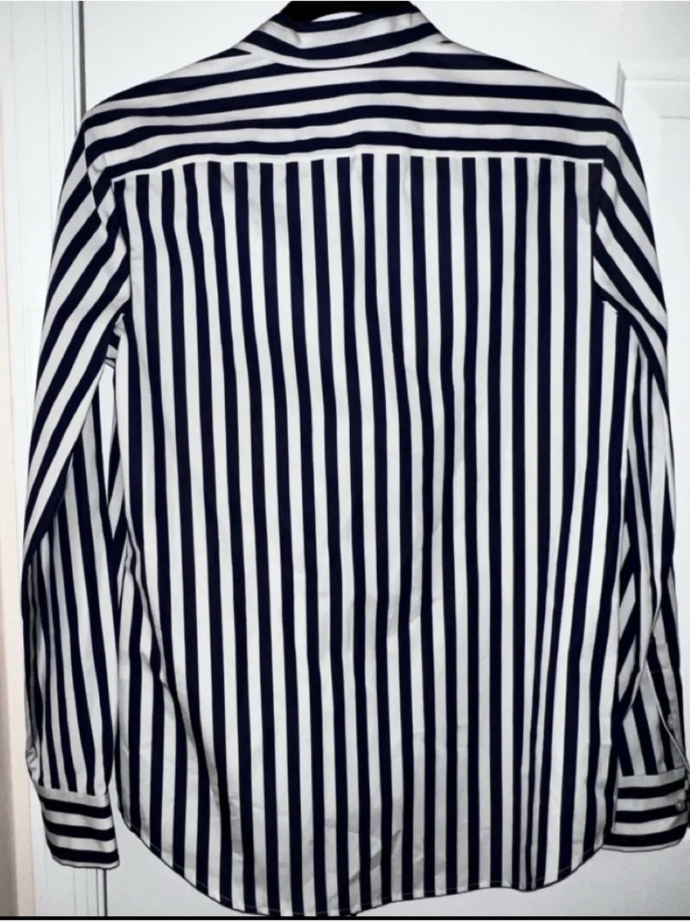NWT! Ralph Lauren Collection (Purple Label/Runway) Striped Silk Tie-Neck Blouse